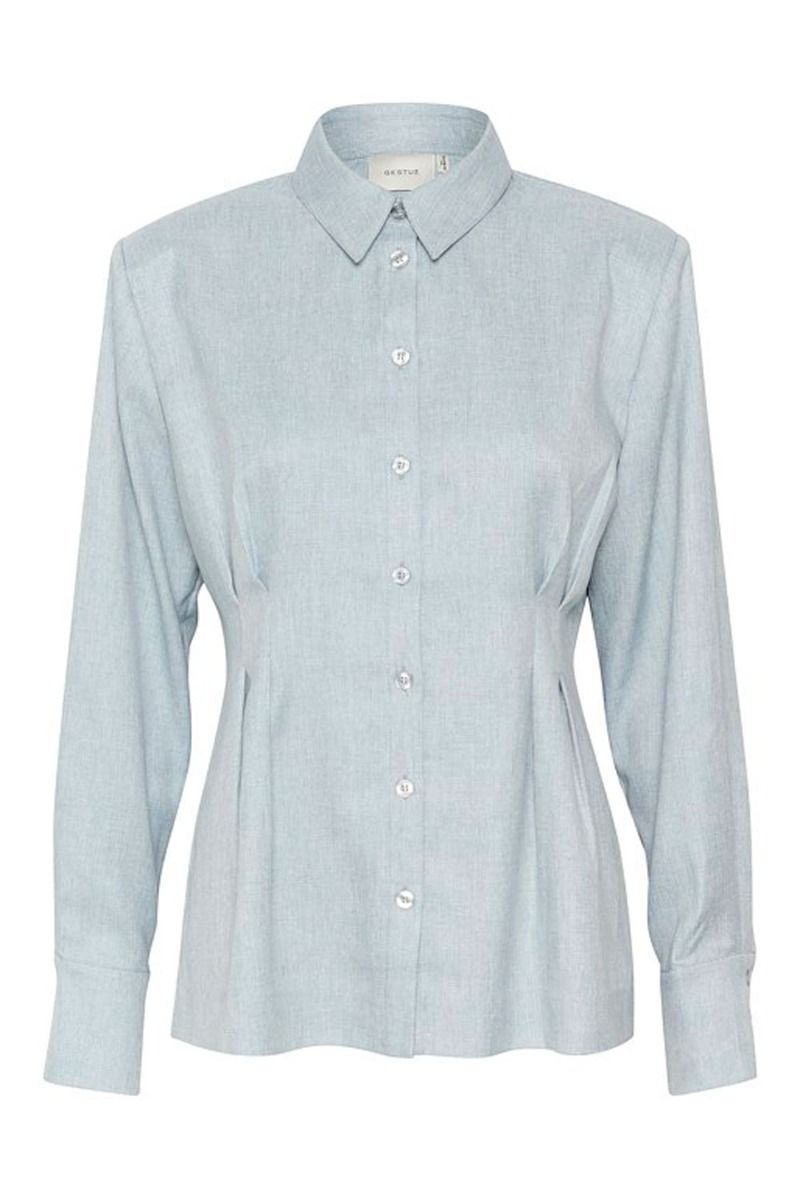 Gestuz - Skjorte - CimmaGZ Shirt - Denim Look Blue