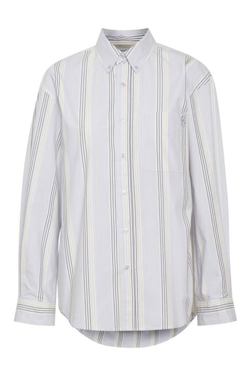 Gestuz - Skjorte - Jilan GZ OZ Shirt - Army Yellow Stripe