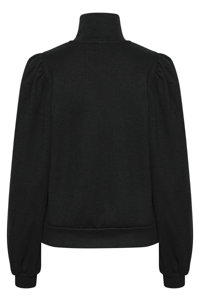 Gestuz - Sweat - Nankita Zipper Sweatshirt - Black