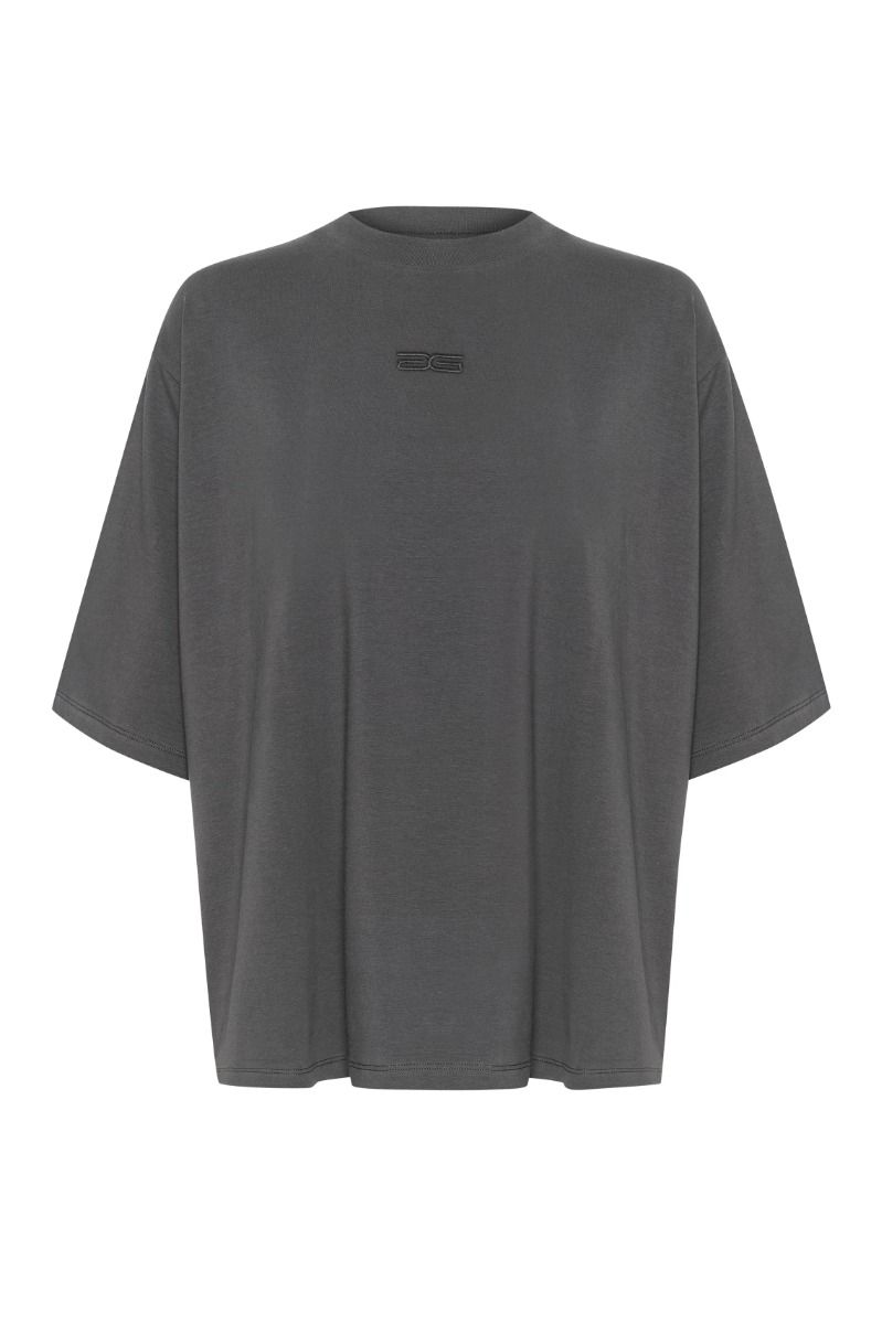 Gestuz - T-shirt - SamiGZ Emb Tee - Gray Pinstripe