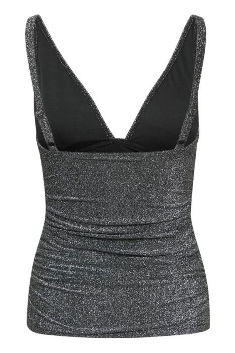 Gestuz - Top - Dalene Strap Top - Black/Silver