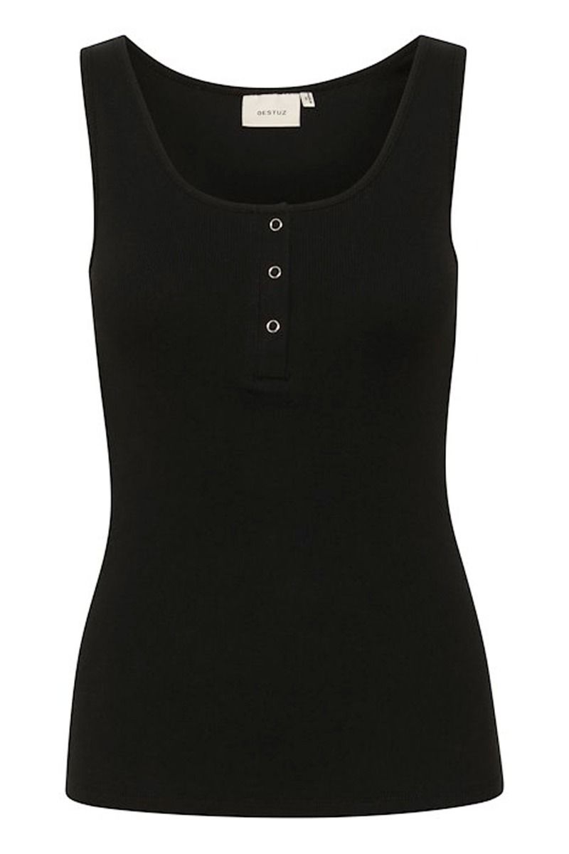 Gestuz - Top - DrewGZ Button Top - Black