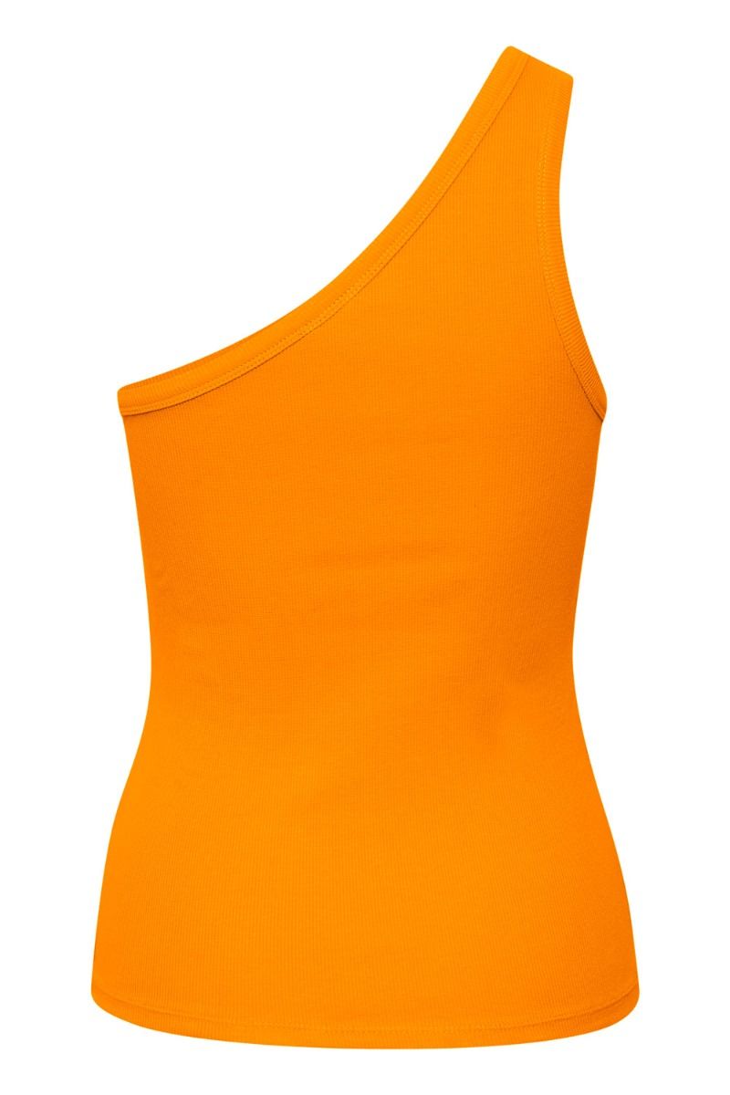 Gestuz - Top - DrewGZ One Shoulder - Flame Orange