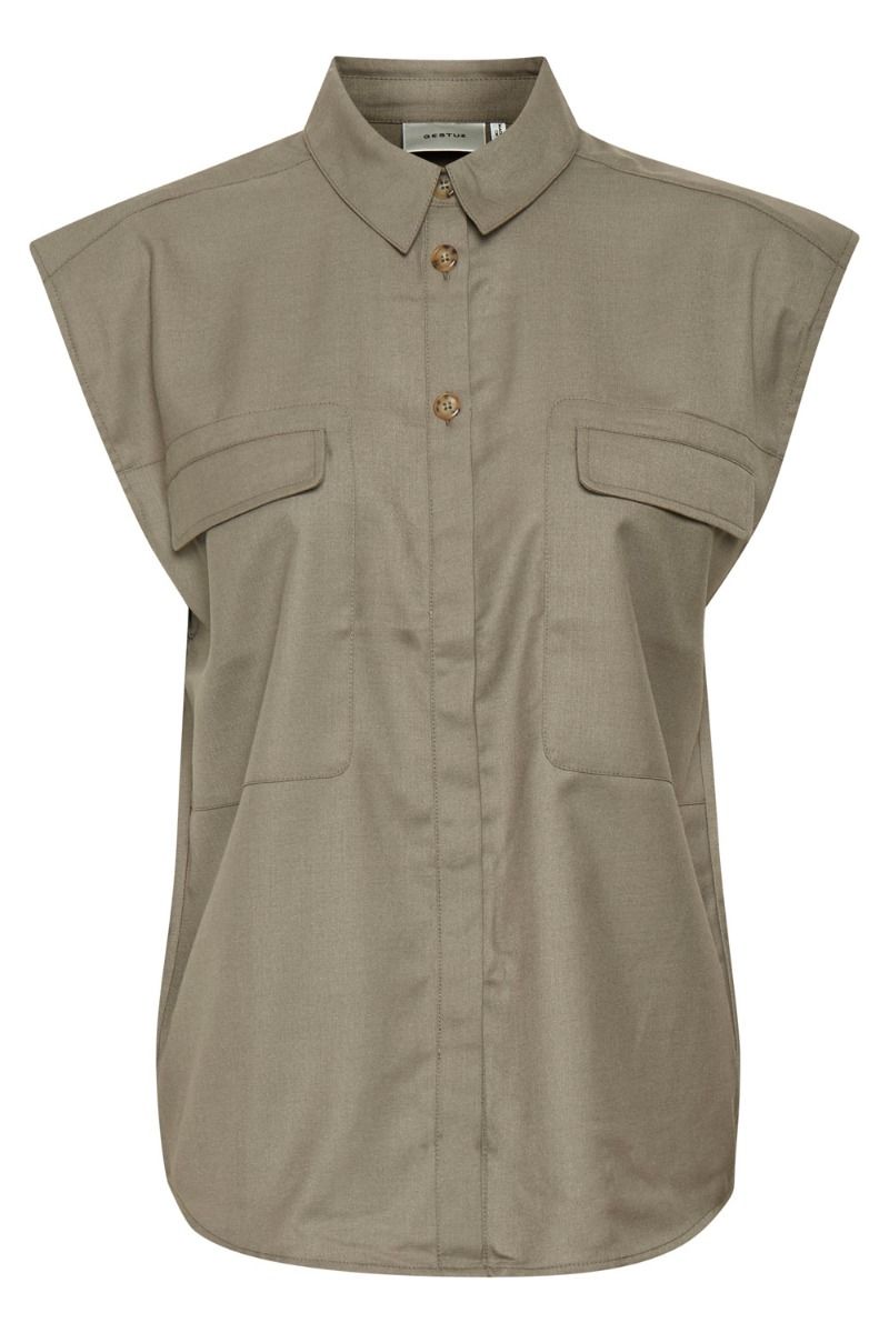 Gestuz - Top - Leeja GZ sl Shirt - Brindle