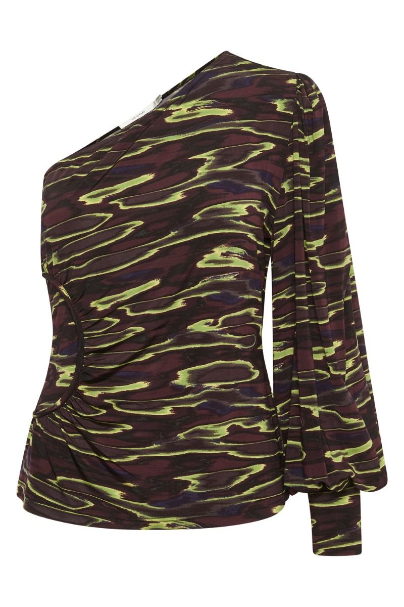 Gestuz - Top - ShevyGZ P One Shoulder Blouse - Yellow Water