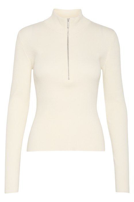 Gestuz - Bluse - YasmiaGZ Zipper Pullover - Egret