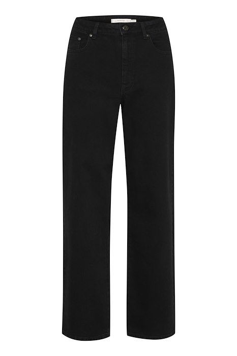 Gestuz - Jeans - ZolinaGZ HW Wide Jeans - Washed Dark Black