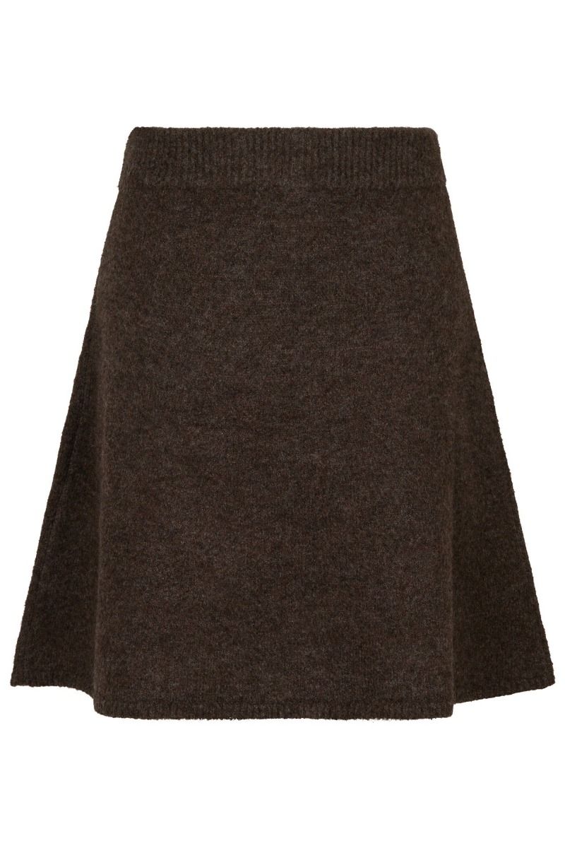 Neo Noir - Nederdel - Gisa Knit Skirt - Dark brown 