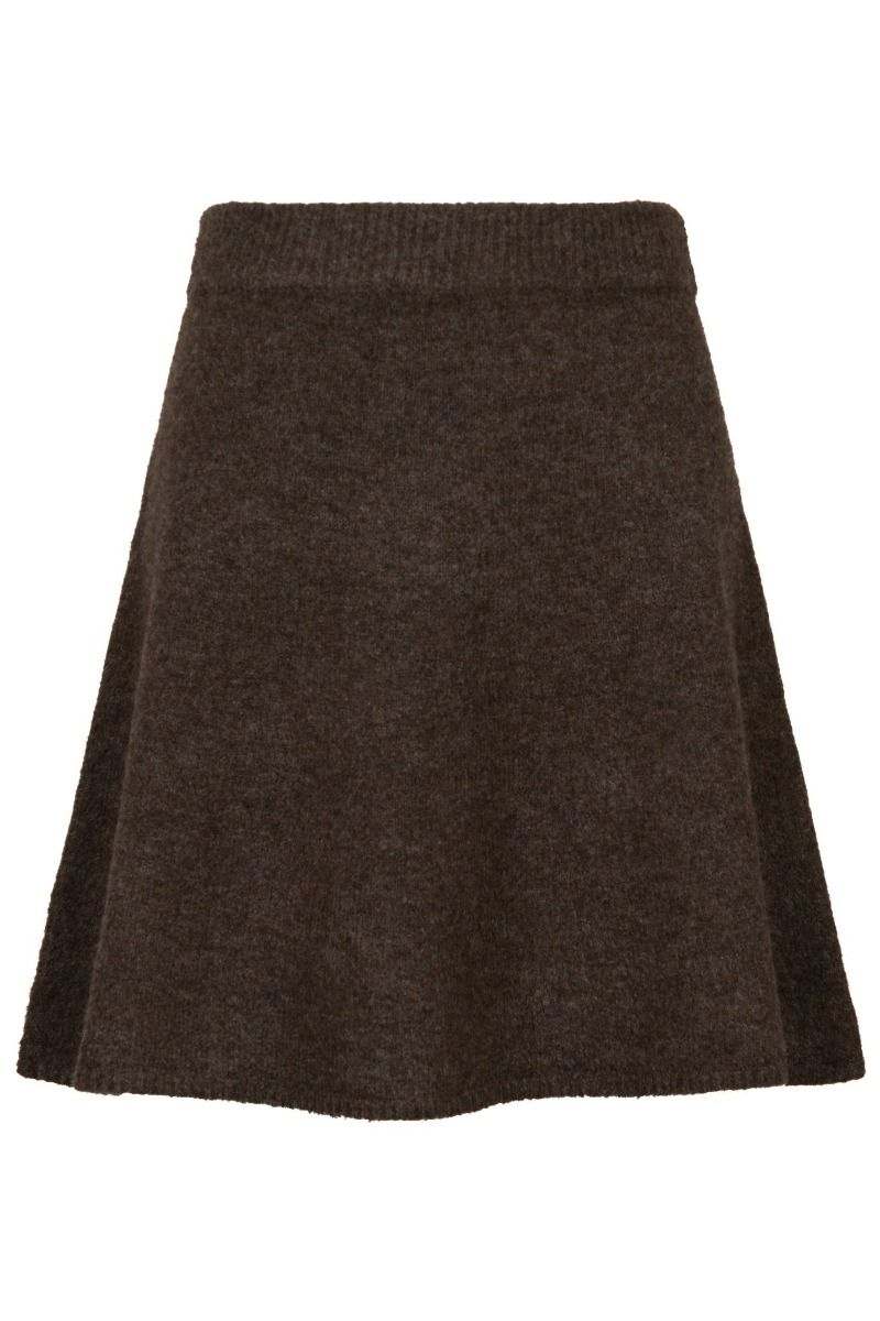 Neo Noir - Nederdel - Gisa Knit Skirt - Dark brown 