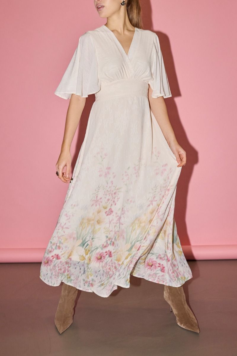 Sisters Point - Kjole - Gisela-DR25 - Cream/Flower