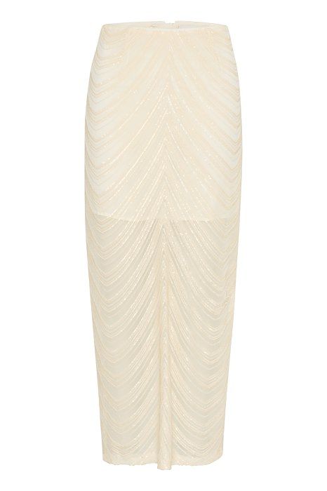 Gestuz - Nederdel - GliraGZ HW Long Skirt - Butter Yellow Sequins