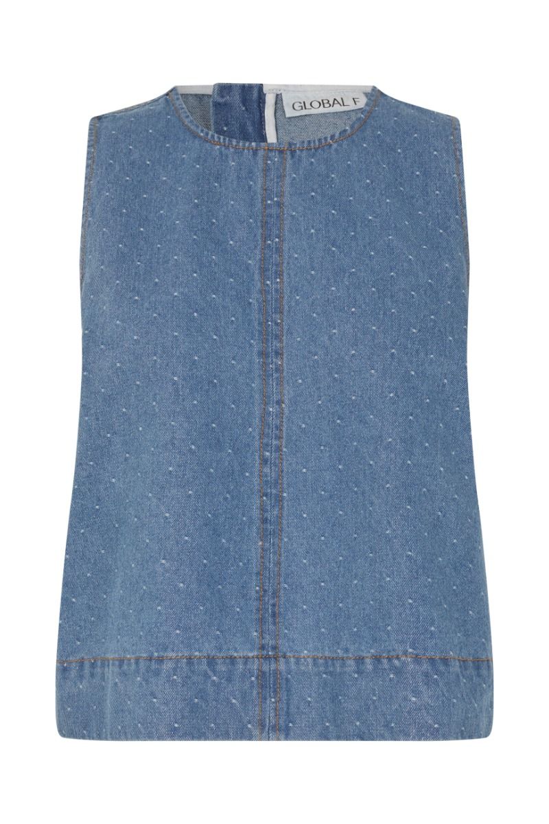 Global Funk - Top - Rihne-G - Midt Blue Dot 