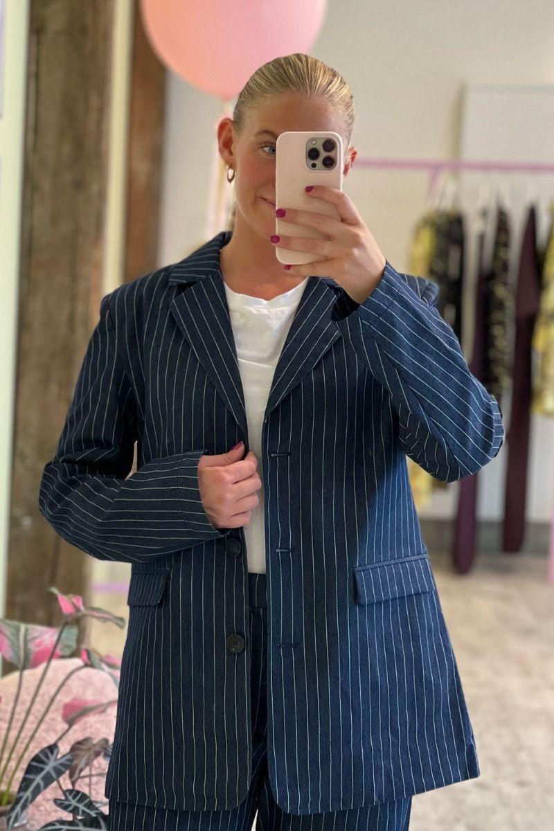 Global Funk - Blazer -Mulian-G - Blue Denim Stripe