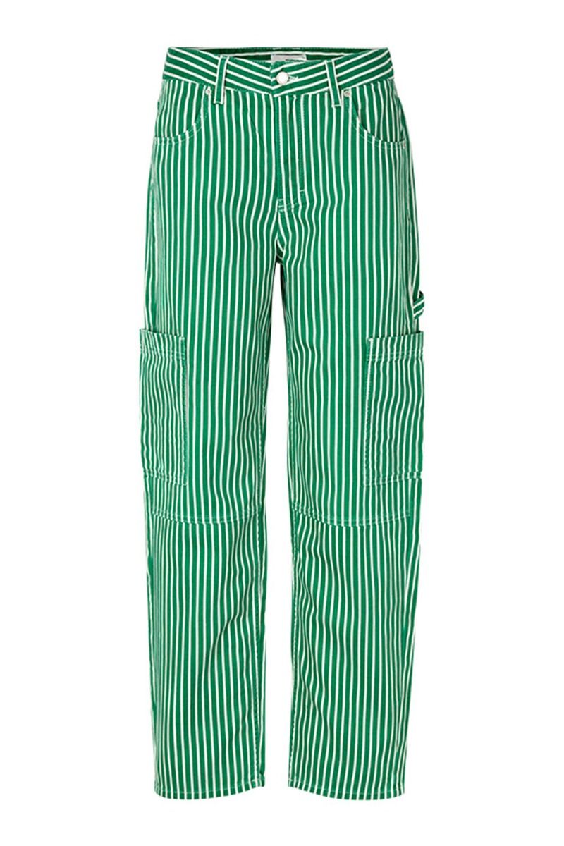 Global Funk - Jeans - Emilu-G - Grass Green Stripe