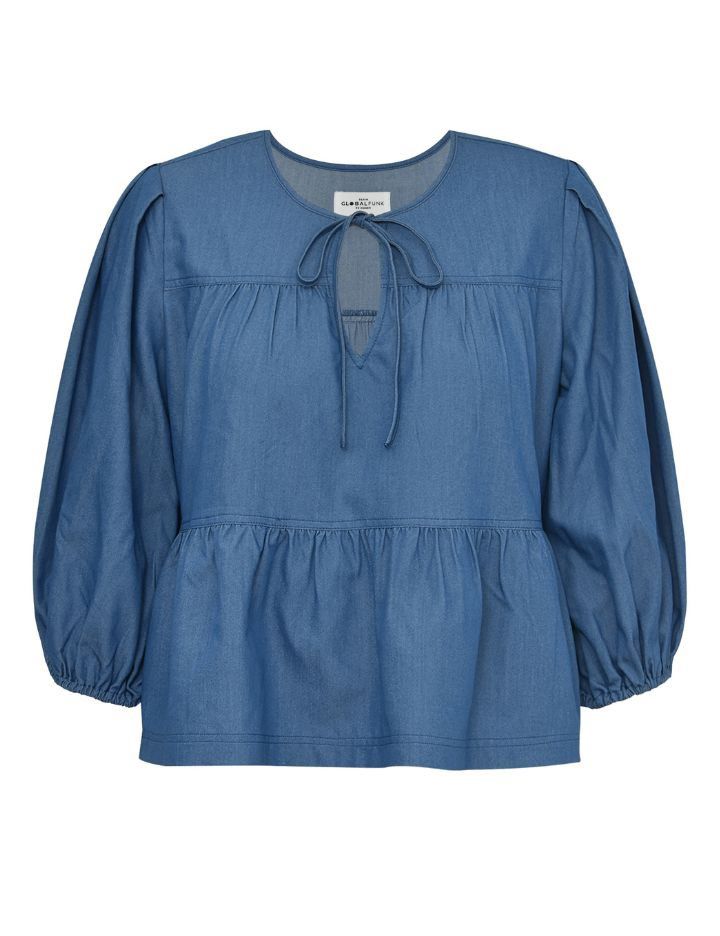 Global Funk - Bluse - Fanabella-G - Medium Blue