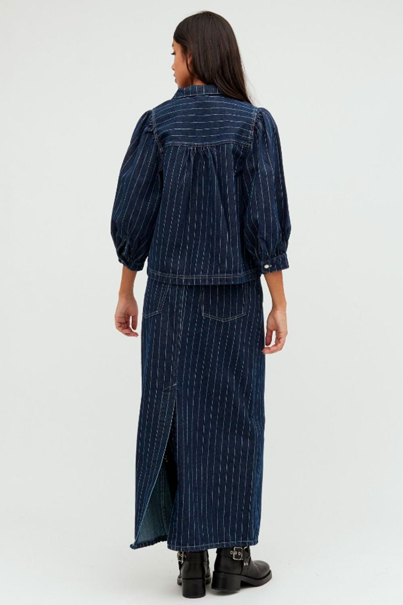 Global Funk - Nederdel - Joance-G - Navy Pinstripe 