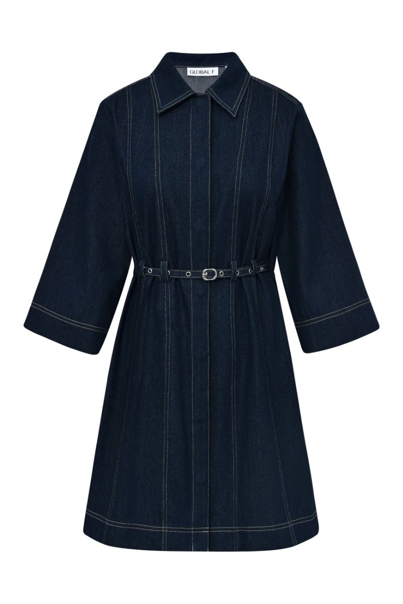 Global Funk - Kjole - Jemina-G - Dark Unwashed denim