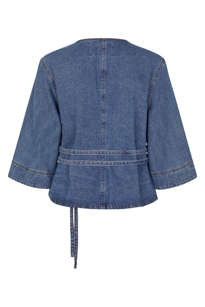 Global Funk - Bluse - Merie SS-G - Vintage blue Wash