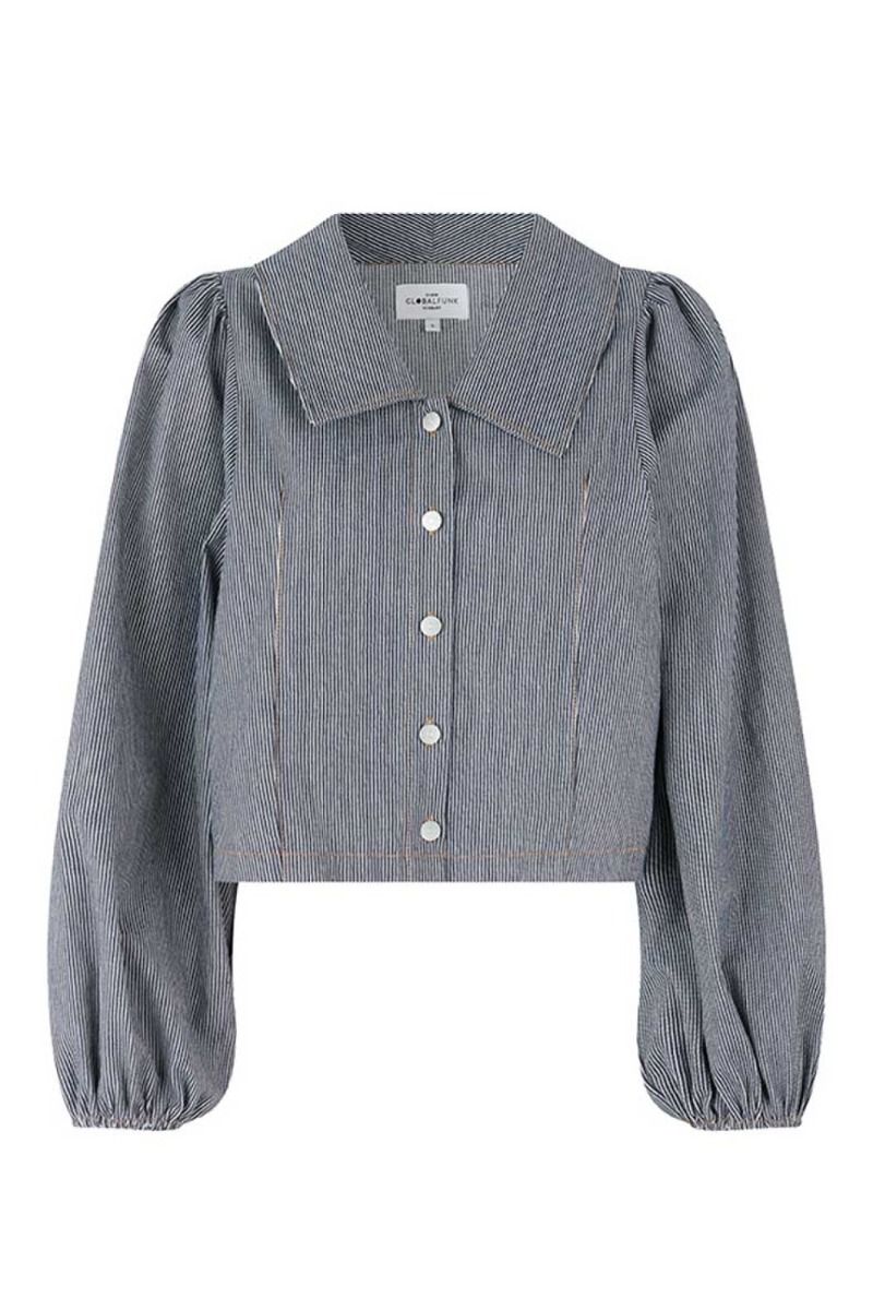 Global Funk - Skjorte - Miliea-G - Navy stripe