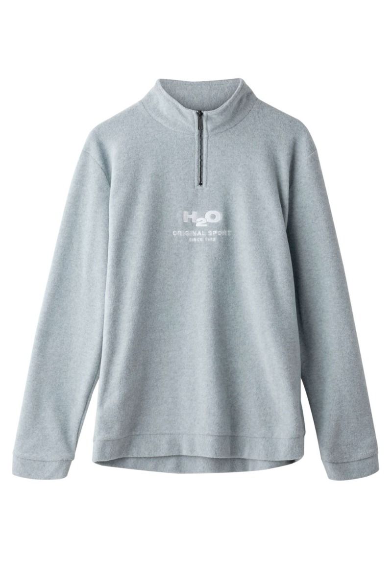 H2O - Fleece - Blåvand II Fleece Half Zip 1- Light Grey Melange