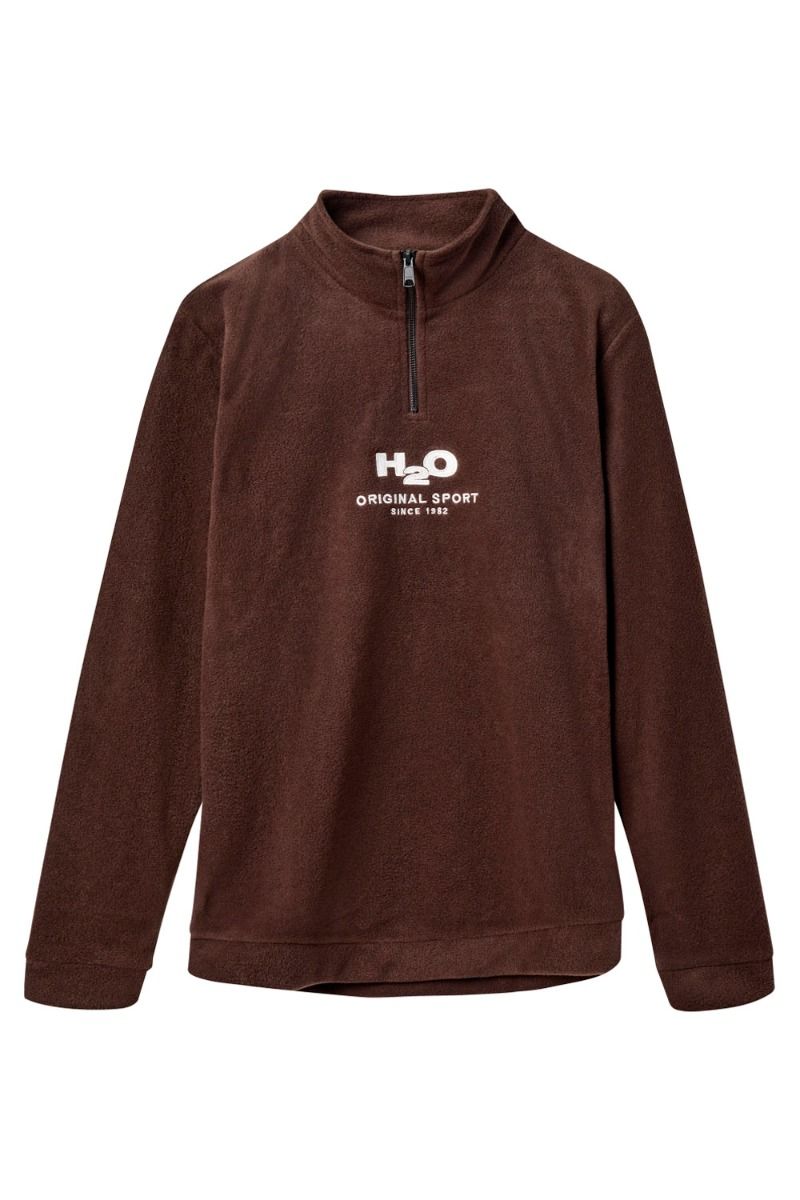 H2O - Sweat - Blåvand II Fleece Half Zip - Dark Oak 