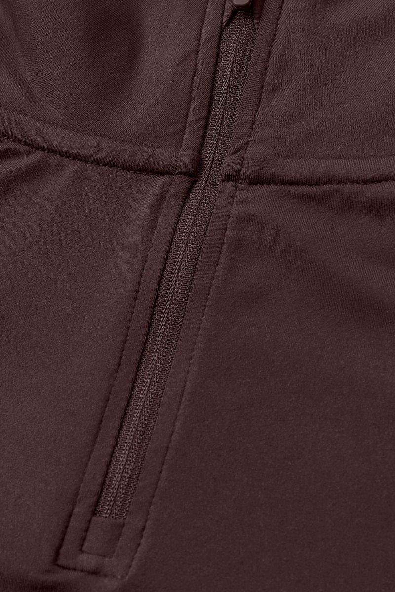 H2O - Bluse - R&D MKxH2O High Neck - Dark Brown