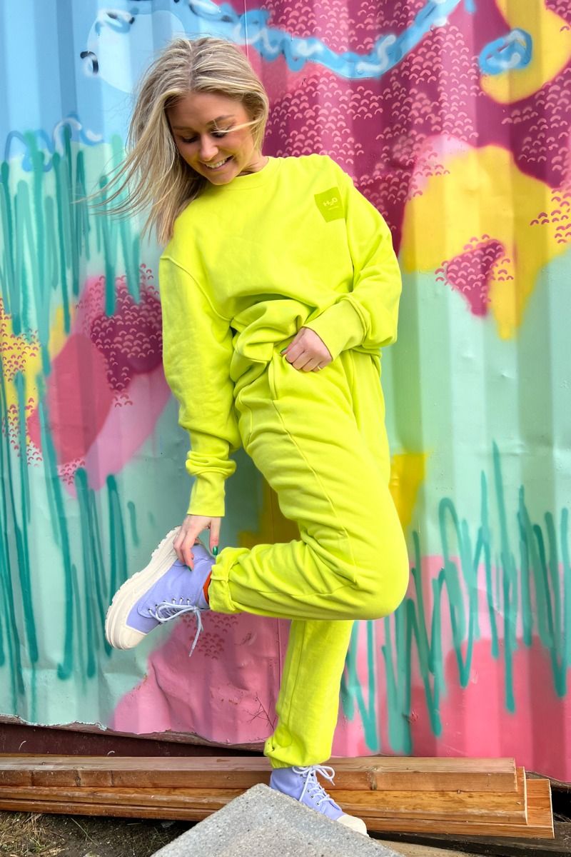 H2O - Bukser - Lyø Organic Sweat Pants - Safety Yellow