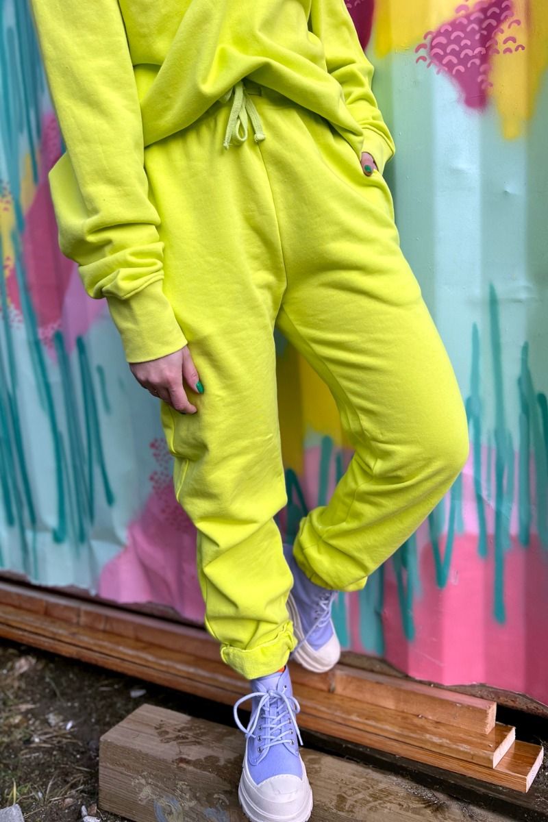 H2O - Bukser - Lyø Organic Sweat Pants - Safety Yellow