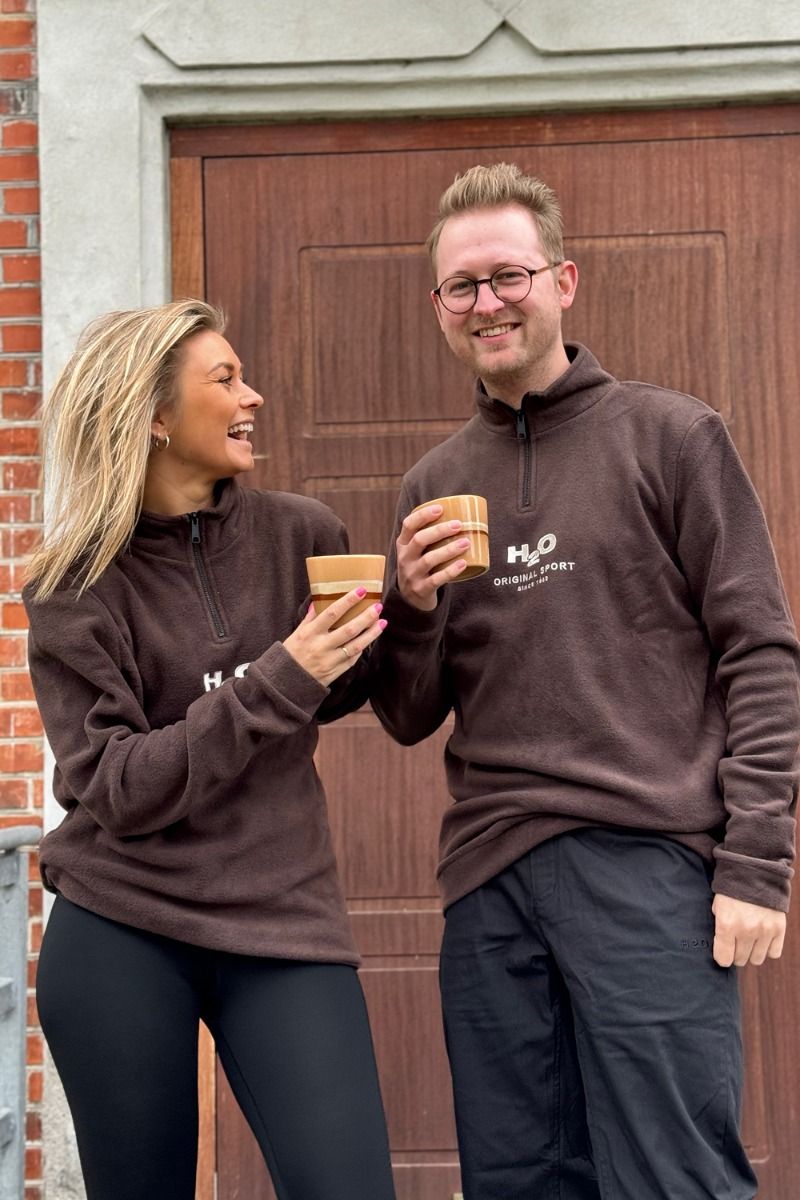 H2O - Sweat - Blåvand II Fleece Half Zip - Dark Oak 