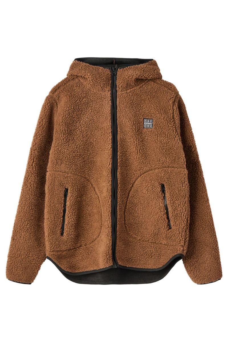H2O - Jakke - Langli Hooded Pile Jacket - Bison Brown 