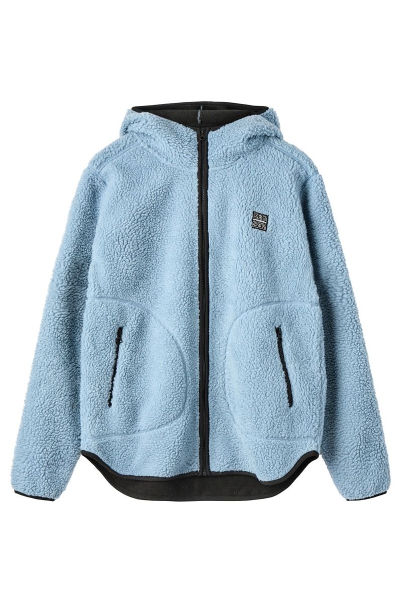 H2O - Jakke - Langli Hooded Pile Jacket - Stone Blue