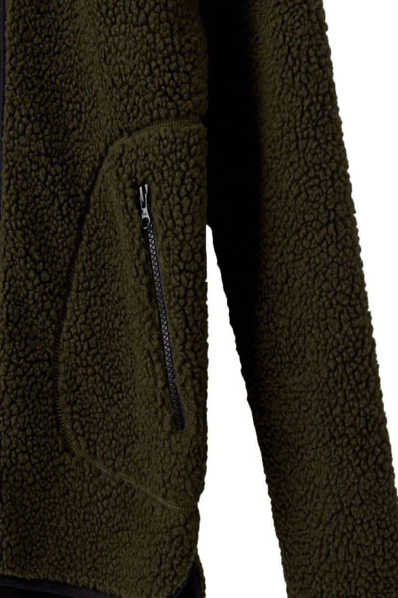 H2O - Jakke - Langli Hooded Pile Jacket - Army