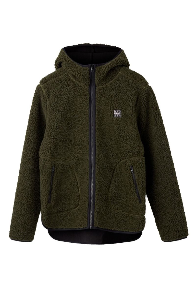 H2O - Jakke - Langli Hooded Pile Jacket - Army