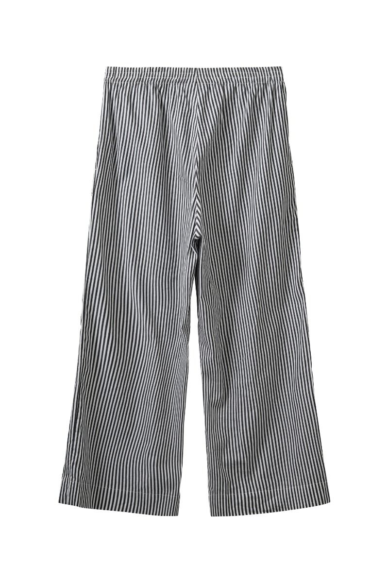 H2O - Bukser - Rønne Essential Pajamas Pants - Black/White Stripe