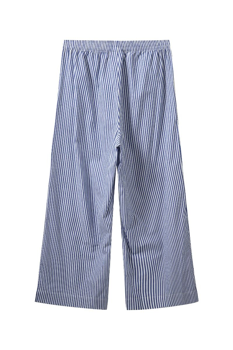 H2O - Bukser - Rønne Essential Pajamas Pants - Blue/White Stripe