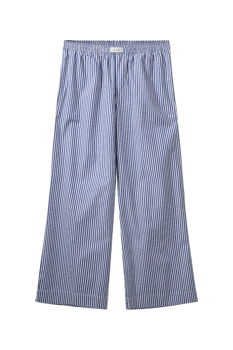 H2O - Bukser - Rønne Essential Pajamas Pants - Blue/White Stripe