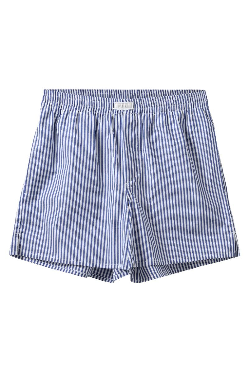 H2O - Shorts - Rønne Essential Pajamas Shorts - Blue/White Stripe