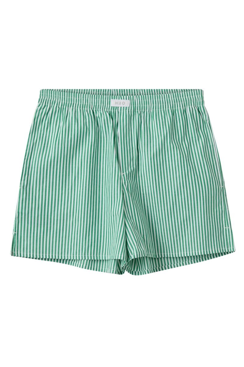 H2O - Shorts - Rønne Essential Pajamas Shorts - Green/White