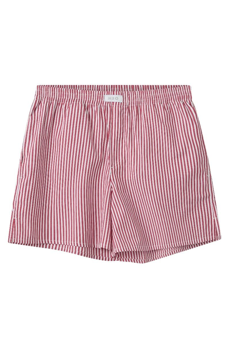 H2O - Shorts - Rønne Essential Pajamas Shorts - Red/White 