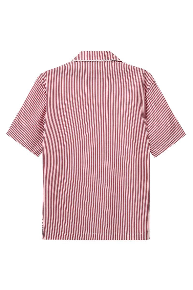 H2O - Skjorte - Rønne Essential Pajamas Shirt - Red/White