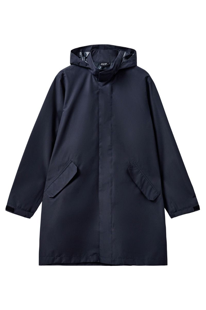 H2O- Regnjakke - Basic Rømø LW Rain Long Jacket - Navy