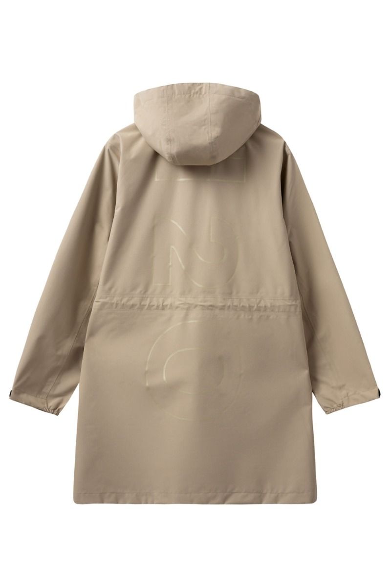 H2O - Regnjakke - Basic Rømø LW Rain Long Jacket - Warm Grey