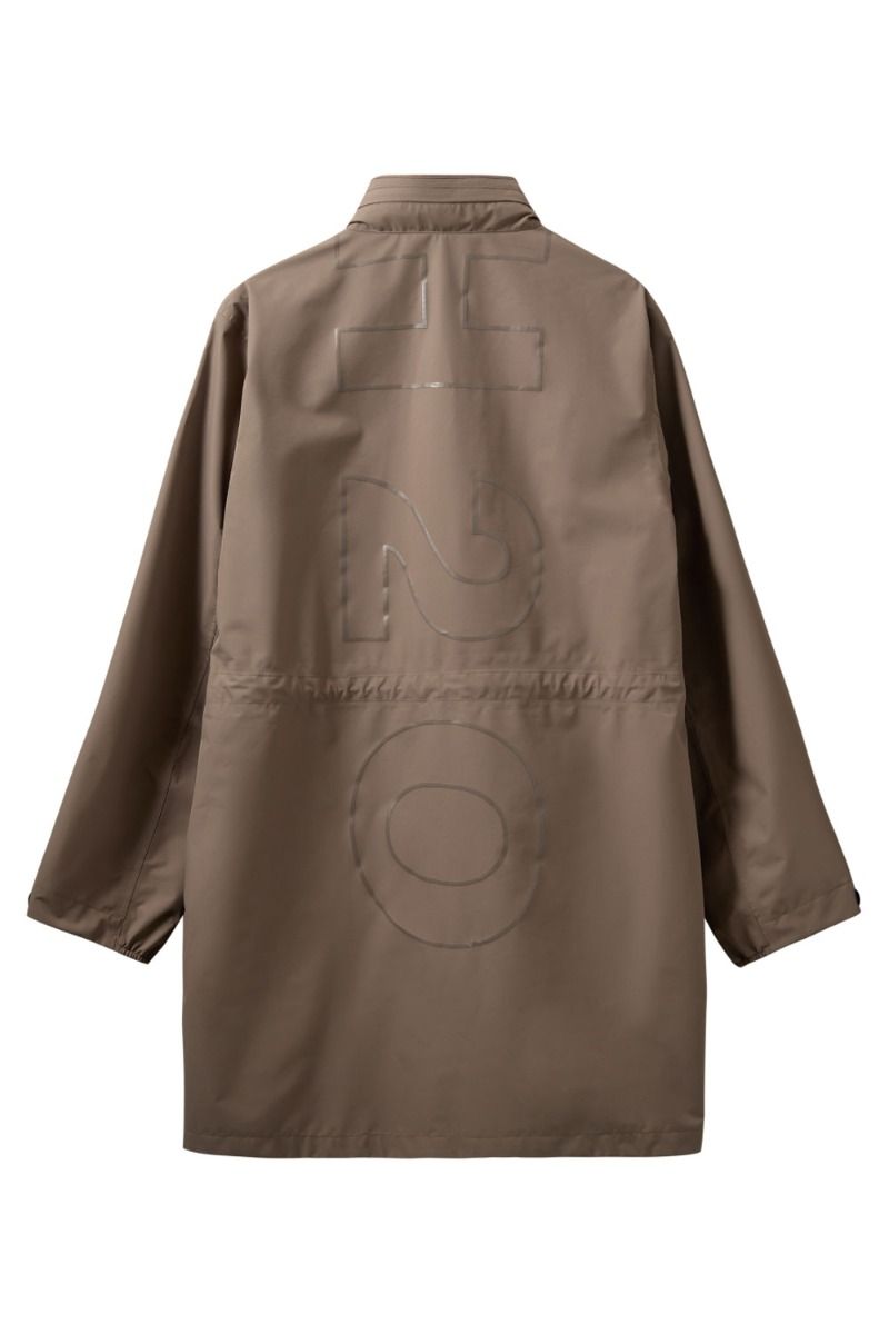 H2O - Regnjakke - Basic Rømø LW Rain Long Jacket 3- Dusty Oak