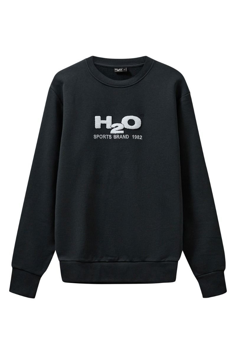 H2O - Sweatshirt - Logo Sweat O'neck 7070 - Navy/White