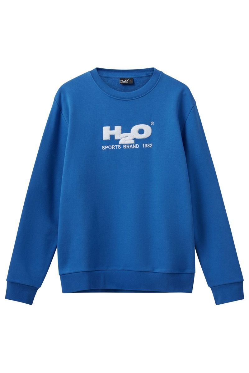 H2O - Sweatshirt - Logo Sweat O'neck - Blue/White