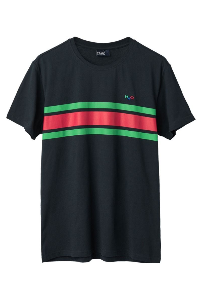 H2O - T-shirt - Basic Gilleleje Tee - Navy/Green/Red