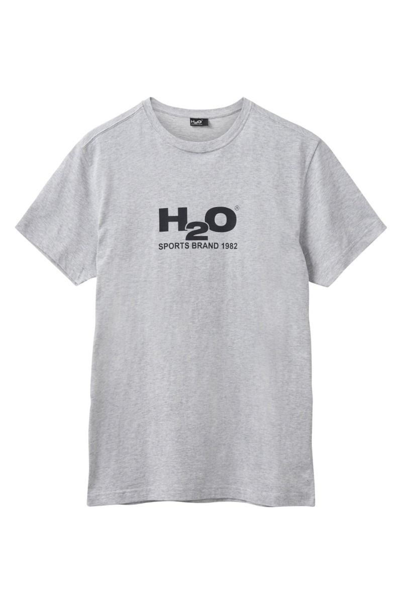 H2O - T-shirt - Logo Tee - Lt. Grey Mel/Black