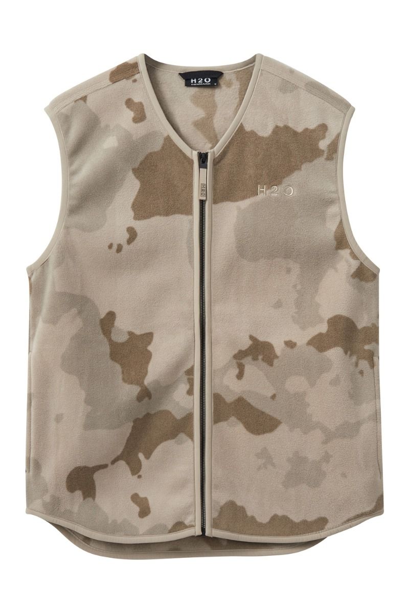 H2O - Vest - Sejerø Fleece Vest - Oak Camou