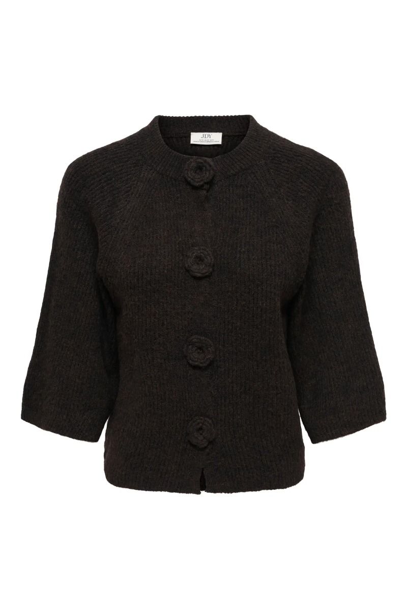 JDY - Cardigan - Hailey 3/4 Rose Cardigan - Chocolate Torte
