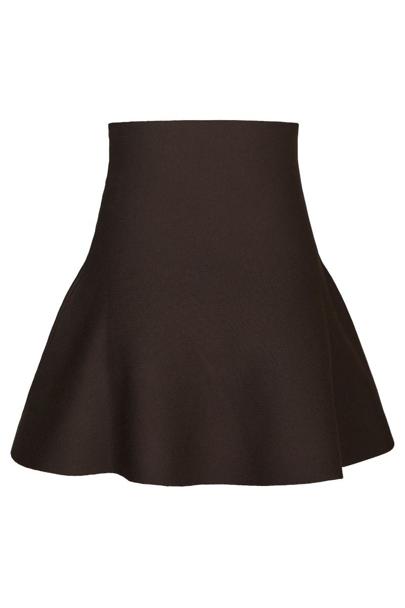 Neo Noir - Nederdel - Hanna Smooth Knit Skirt - Dark brown